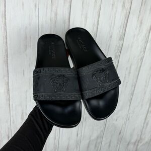 Versace Authentic Medusa Black Slide Sandals